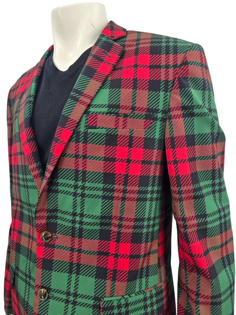 Christmas Plaid Mens Blazer By Shinesty Size 42